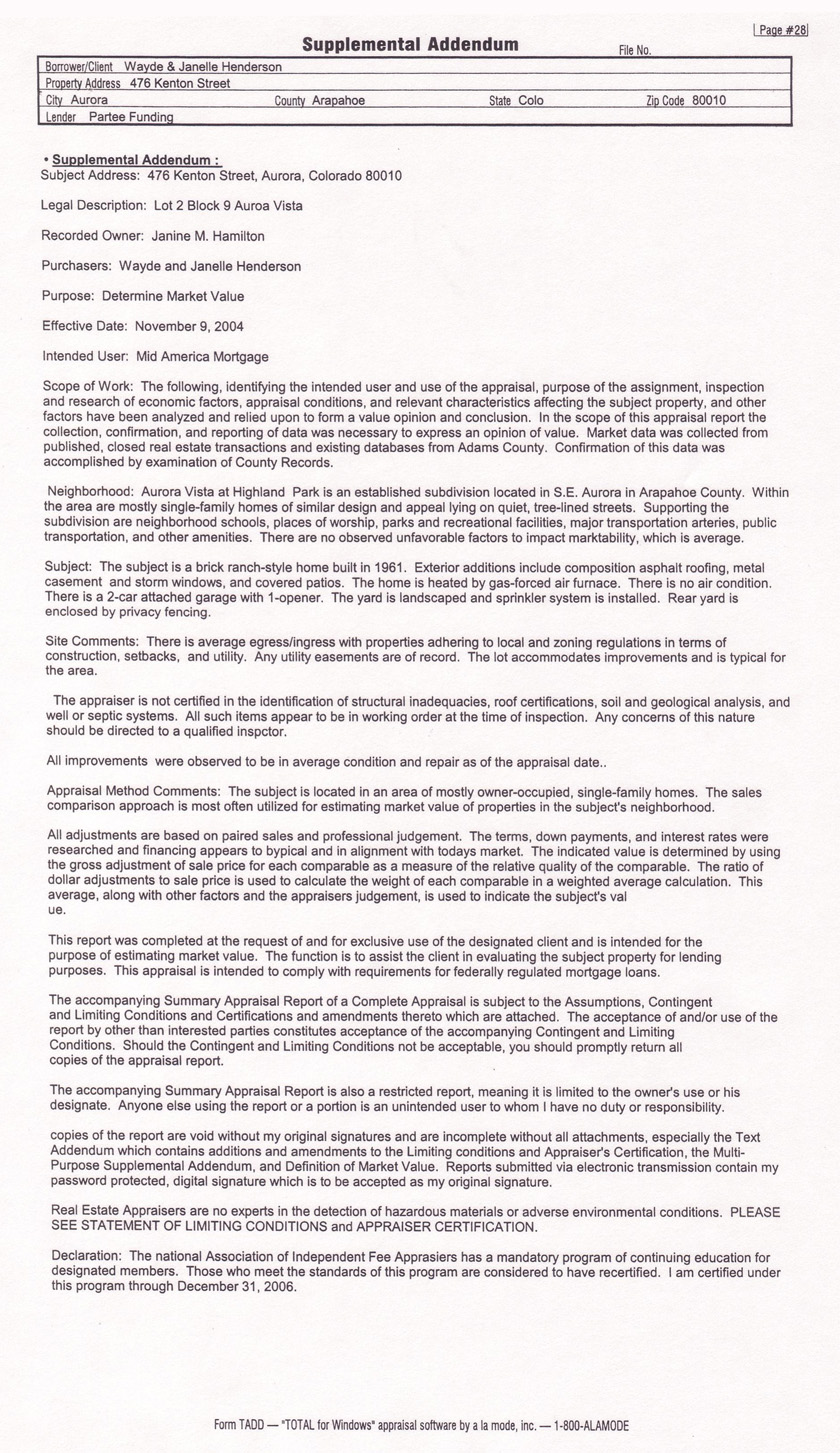Kenton Essay Addendum